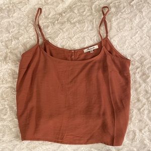 Madewell Muted Orange Scoop Neck Spaghetti-Strap Top